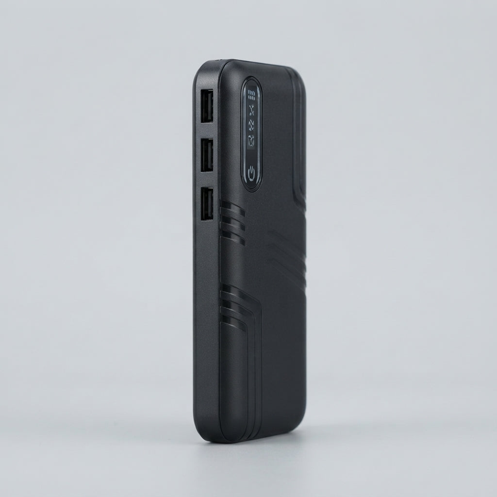 Iconic Powerbank 10000MAH Original Capacity Fast charging 3 USB charging Ports with LED Torch Light & LED Display