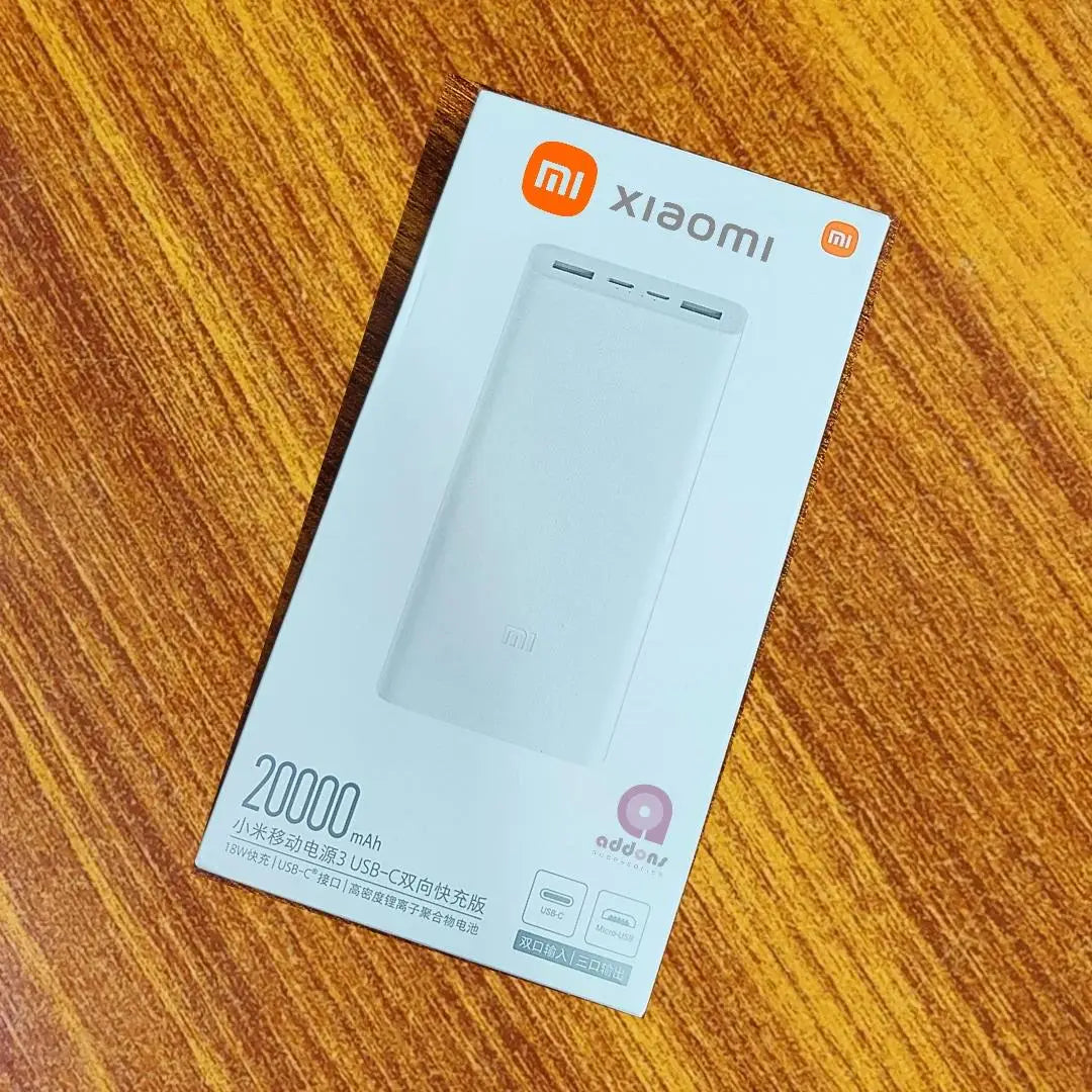 Mi 20000 mAh Power Bank Portable, Travel, Two Usb Port