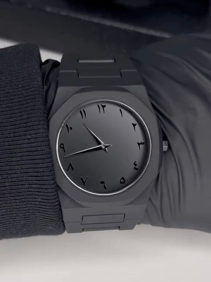 Full BLACK AURA Quartz Watch